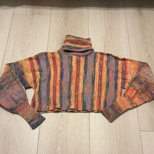 Urban Outfitters Striped Multicolor Turtleneck Sweater